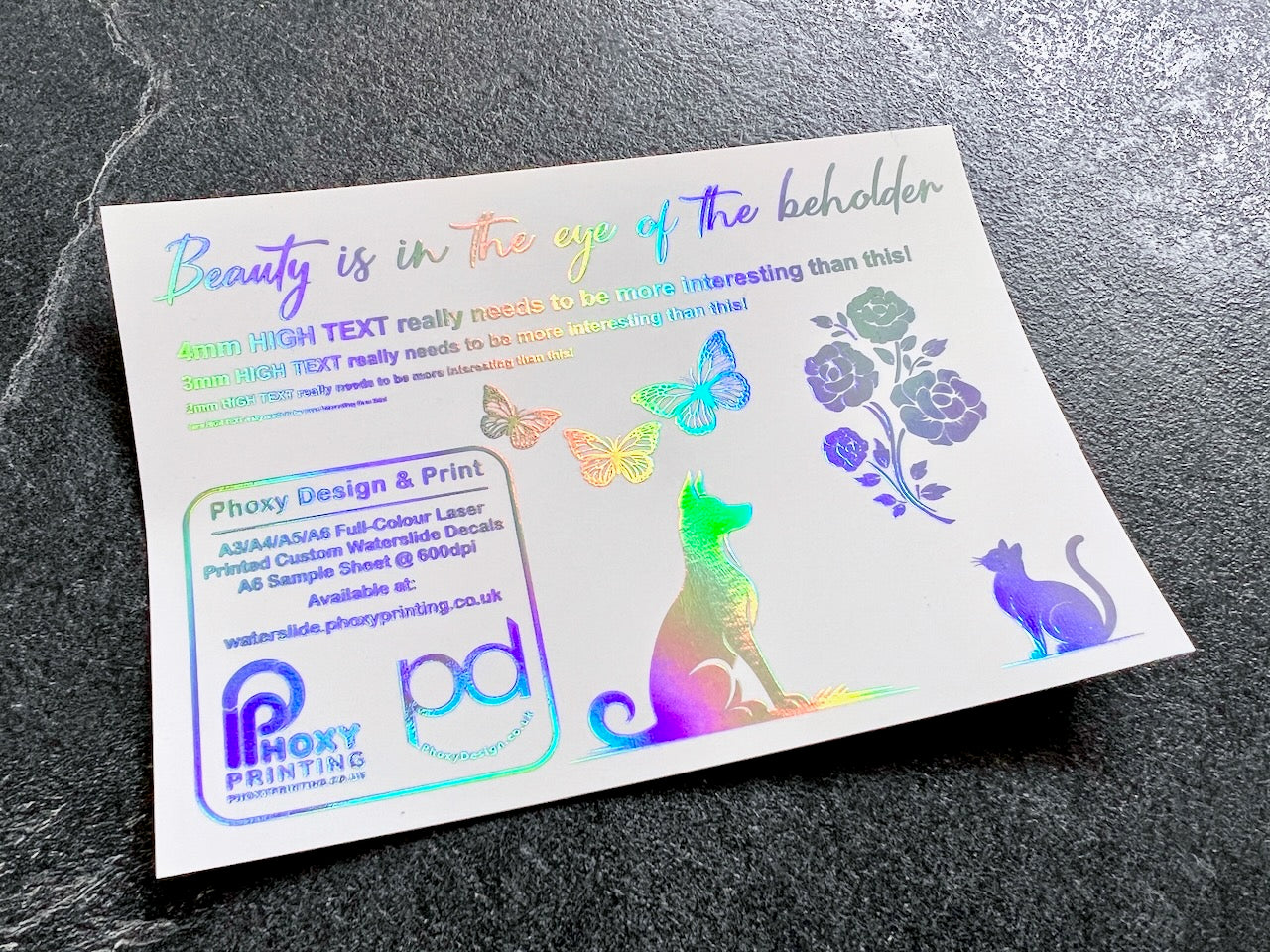 Custom Metallic Waterslide Decals/Transfers