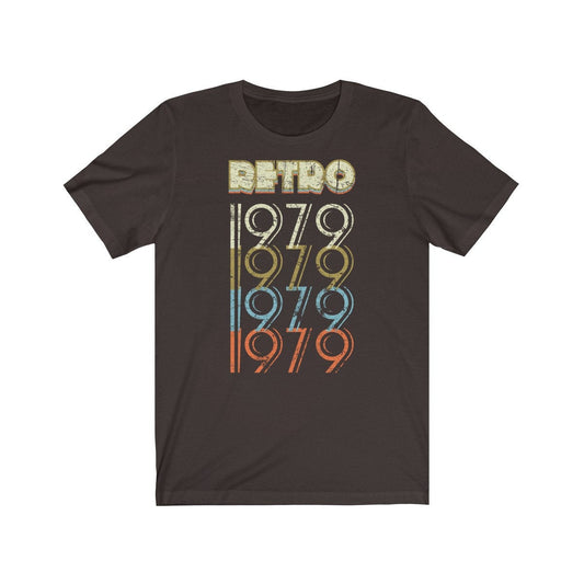 42nd Birthday Gift 'Retro 1979' T Shirt for Men or Women Unisex Short Sleeve