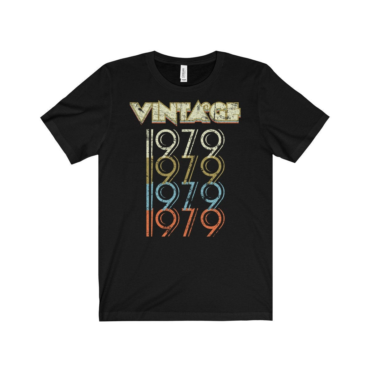 43rd Birthday Gift, 1979 T Shirt in Retro & Vintage 70s style for Men or Women Unisex Jersey Short Sleeve Tee Shirt Top