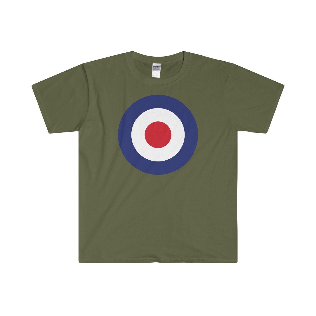 RAF Roundel Target Bullseye Red White & Blue MOD Circle Men&#39;s Fitted Short Sleeve Tee