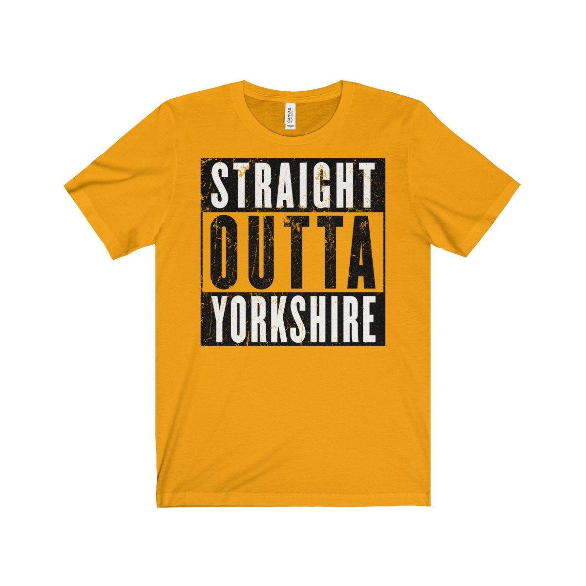 Straight Outta Yorkshire Funny Compton NWA Style Unisex Jersey Short Sleeve Tee