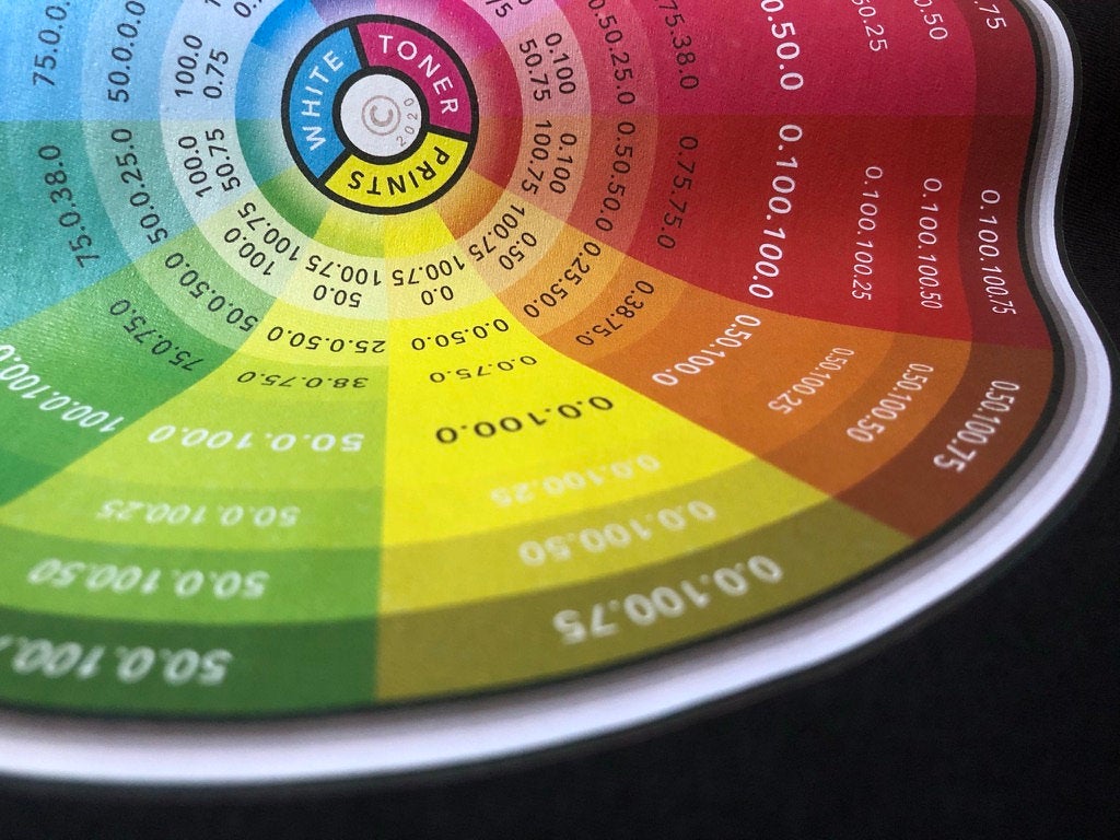 Self-Printable CMYK Colour Wheel Print Test Chart, Digital File Download Only for Printer Colour Testing, Print Your Own Color Wheel