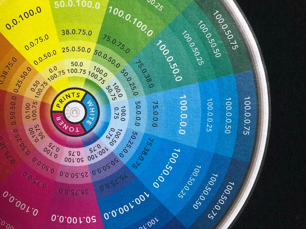 Self-Printable CMYK Colour Wheel Print Test Chart, Digital File Download Only for Printer Colour Testing, Print Your Own Color Wheel