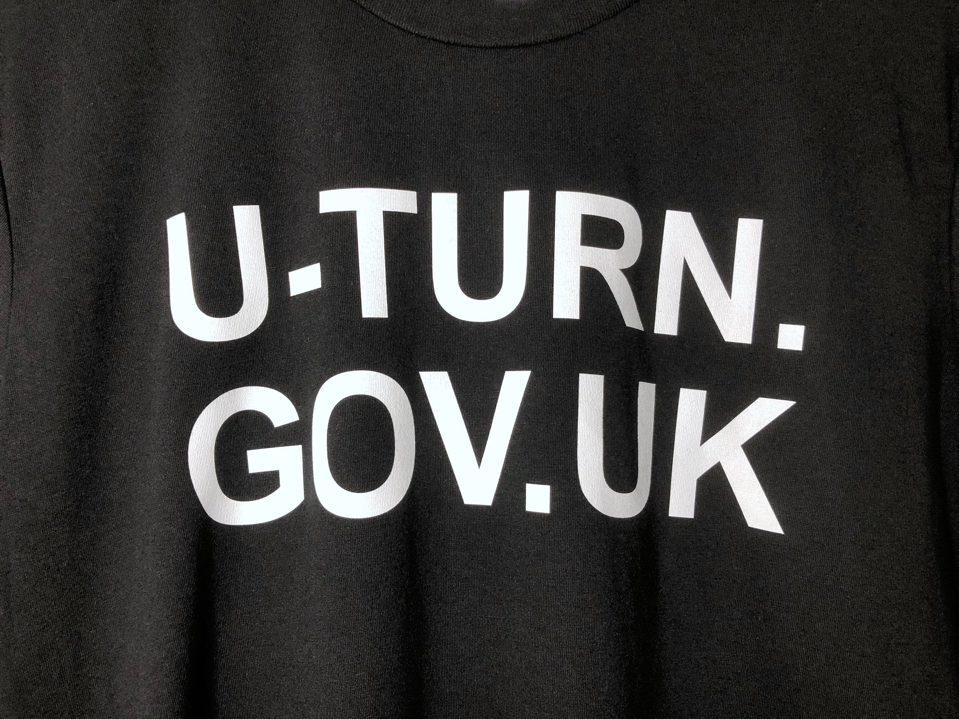 Useless UK Government T-Shirt, u-turn.gov.uk, Unisex Jersey Short Sleeve Tee