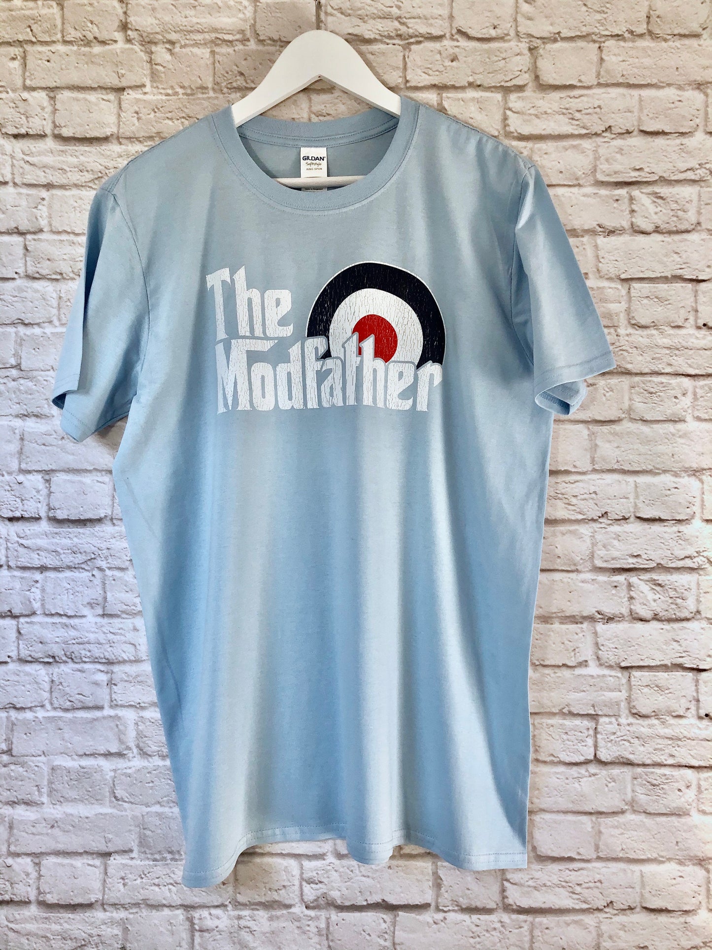 The Modfather T Shirt, RAF Roundel Pun Gift Idea, Humorous Parody T-Shirt