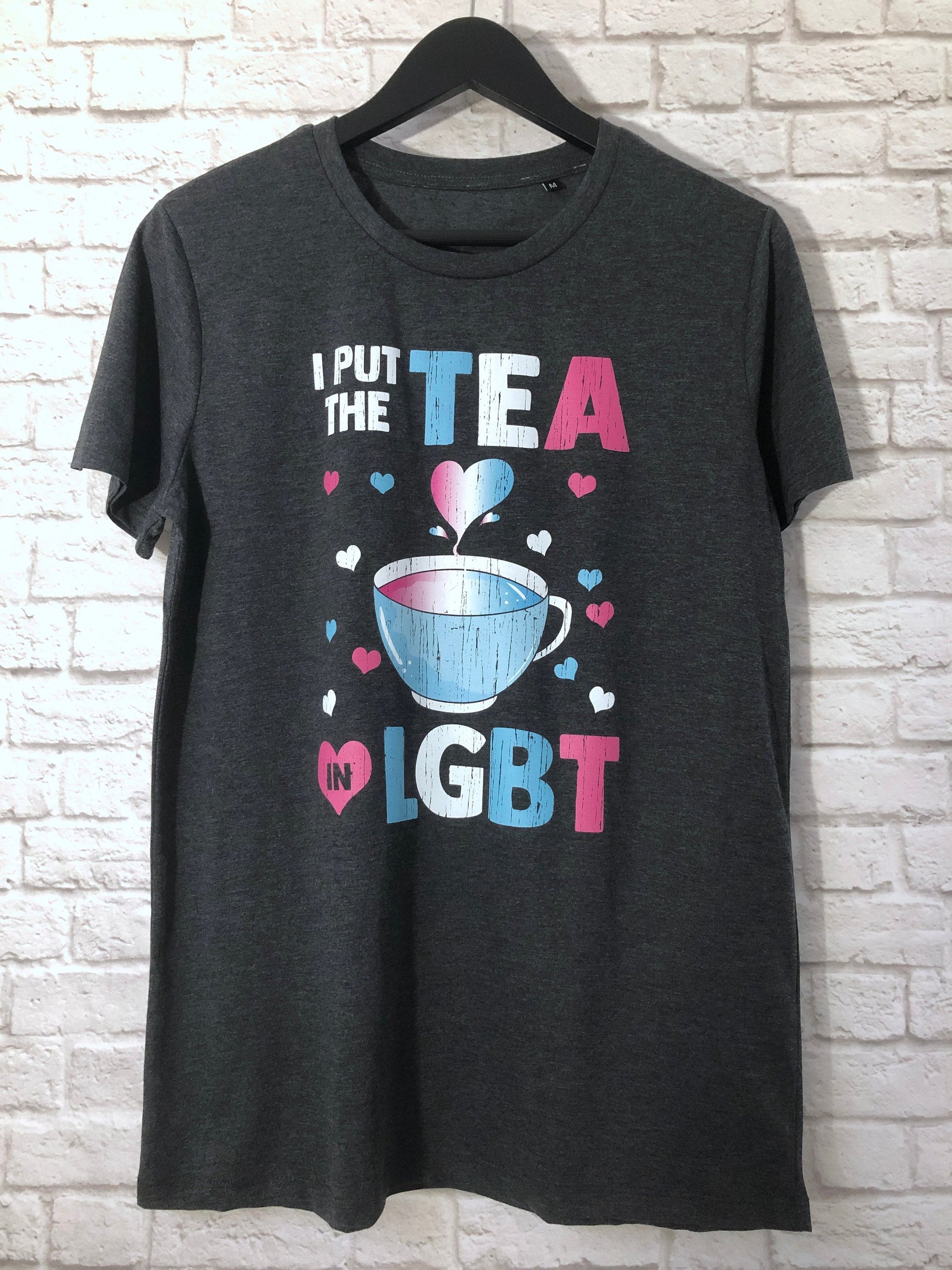 I Put The Tea In LGBT Shirt, Funny Trans Gift Idea, Humorous Transgender Tea Pun T-Shirt
