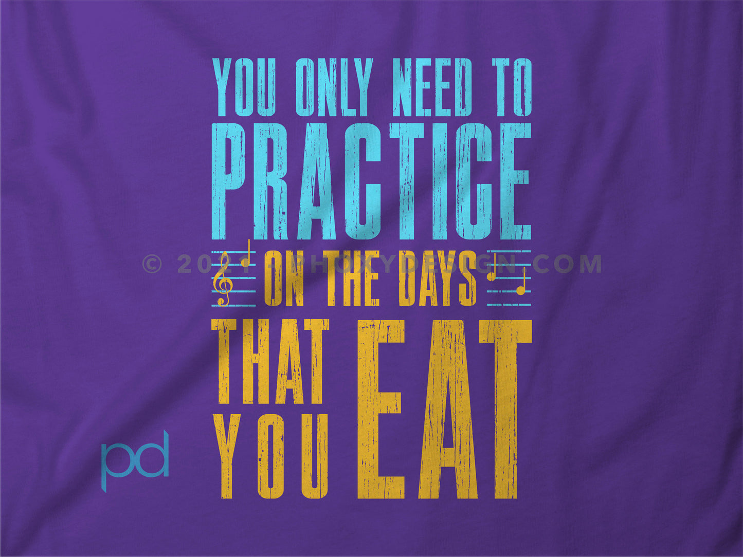 Funny Violin T-Shirt, Violinist Fiddle Player Gift Idea Tee Shirt Top, You Only Need Practice On The Days You Eat