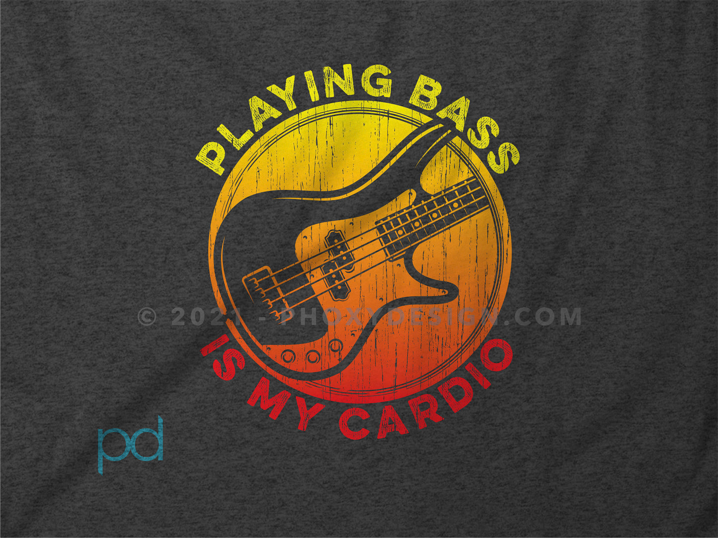 Funny Bass Player T Shirt Gift, Bassist Present Idea, Playing Bass Guitar Is My Cardio Tee Shirt T Top