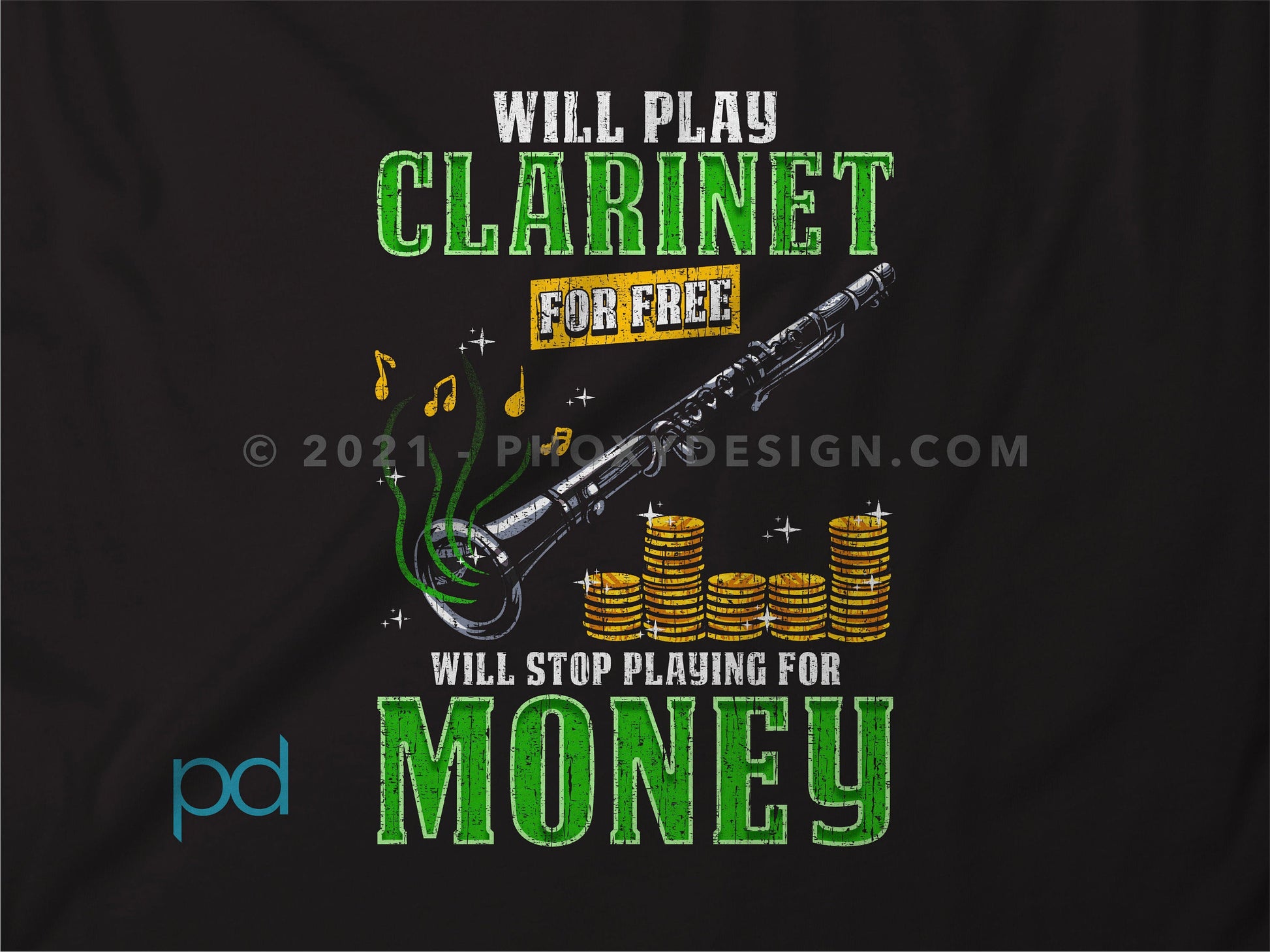 Funny Clarinet T-Shirt, Clarinet Player Music Gift Idea Tee Shirt Top