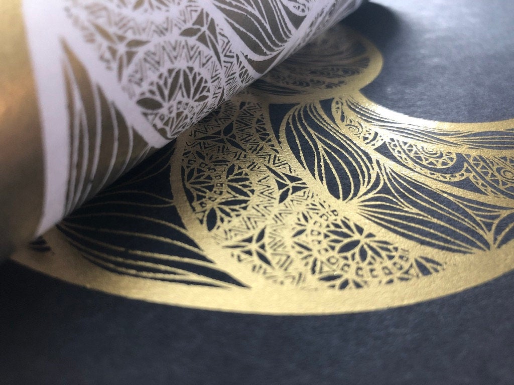 Custom Metallic Gold & Silver Printed Transfers, Professional Highly Detailed Laser Prints A4 A3 for Heat Pressing to Paper, Card and Wood