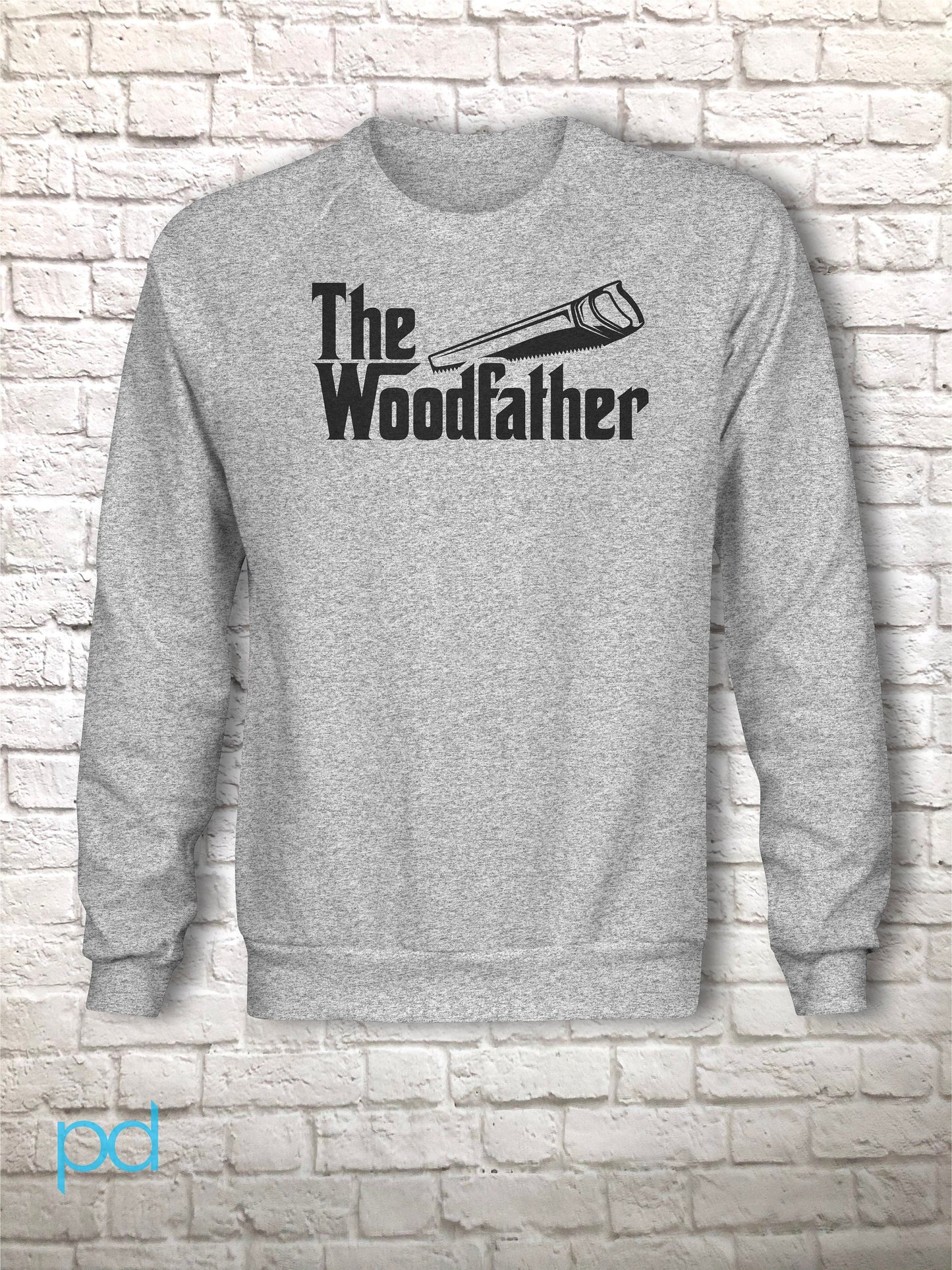 Funny Carpenter Sweatshirt, Woodfather Parody Gift Idea, Humorous Woodworking Joiner Sweater Jumper, Handsaw Clean