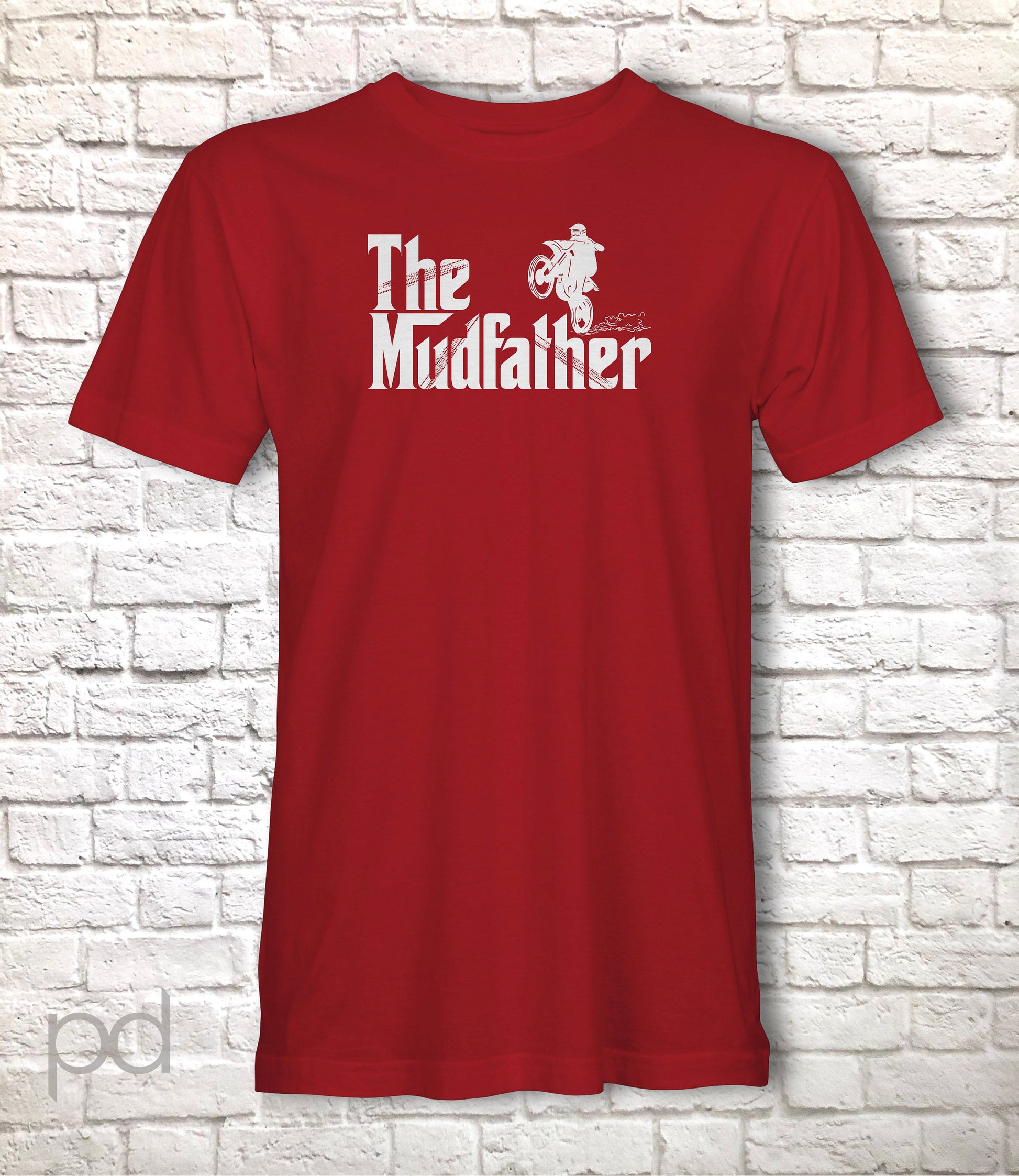 Motocross T-Shirt, Parody The Mudfather Gift Idea, Humorous Dirt Bike Motorcross Tee Shirt T Top